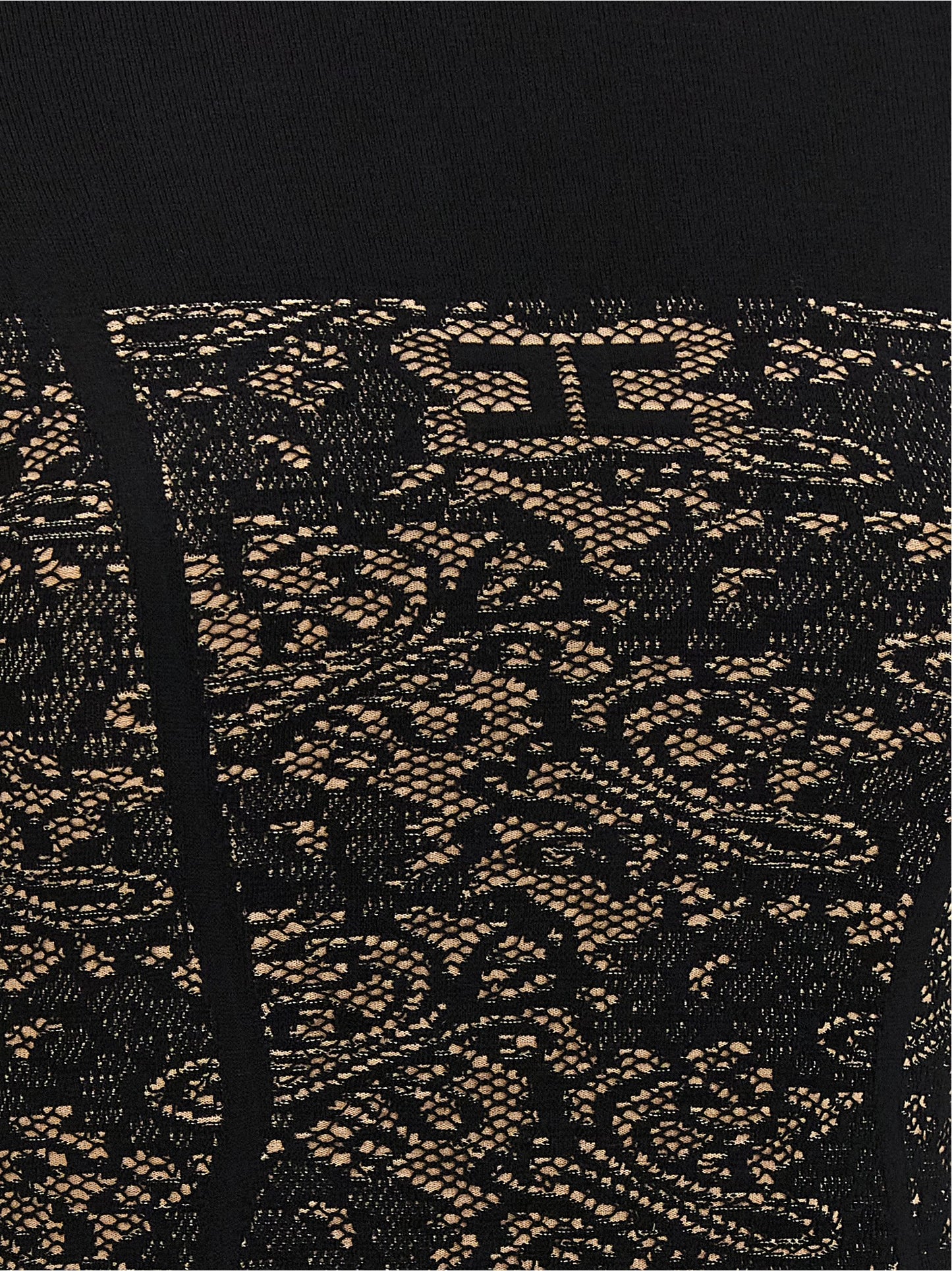 Black Viscose Short Dress