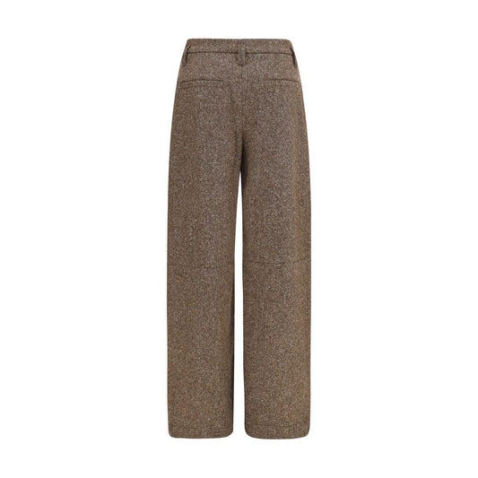 Brown Wool Oves Aries Casual Pants