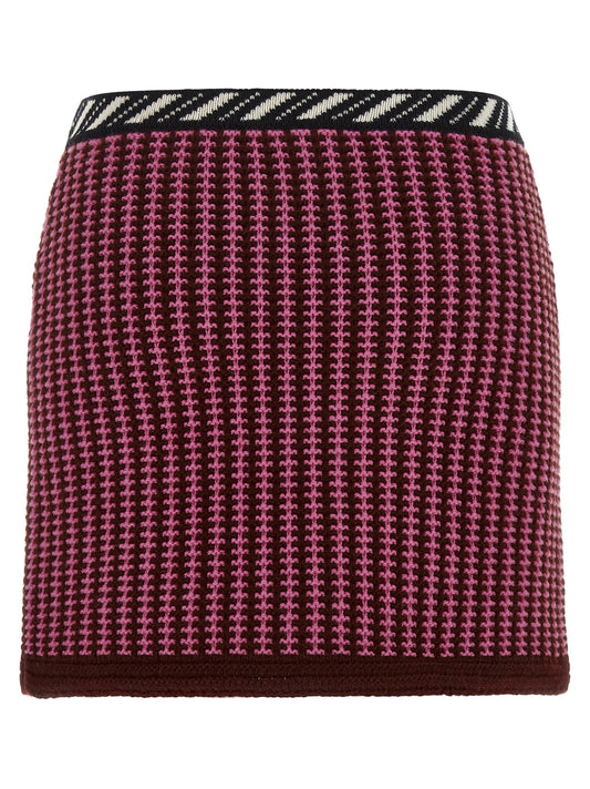 Multicolor Virgin Wool Long Skirt