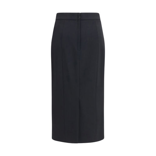Black Wool Oves Aries Long Skirt