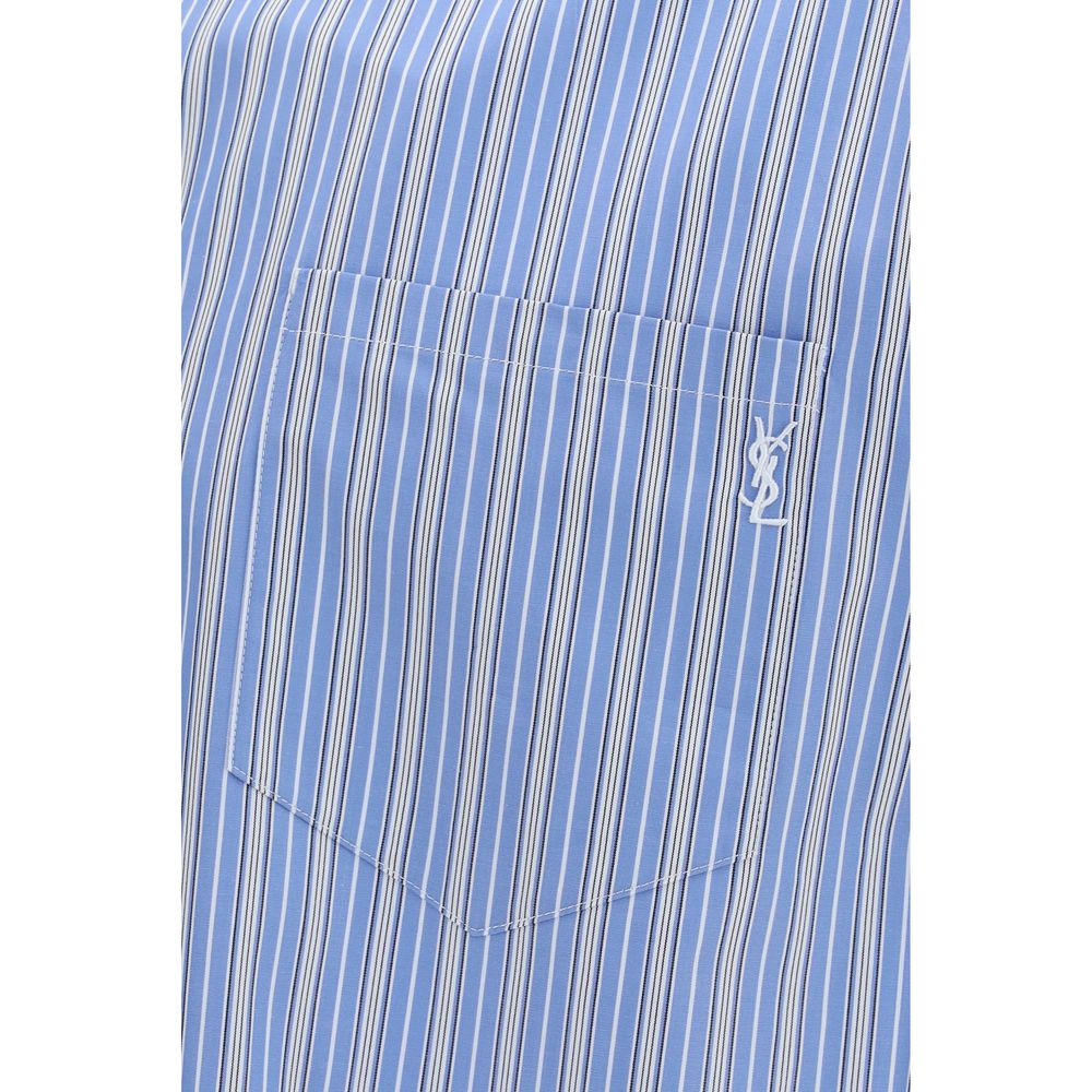 Blue Cotton Pattern Shirt