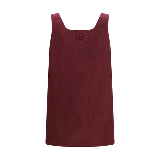 Bordeaux Linen Casual Dress