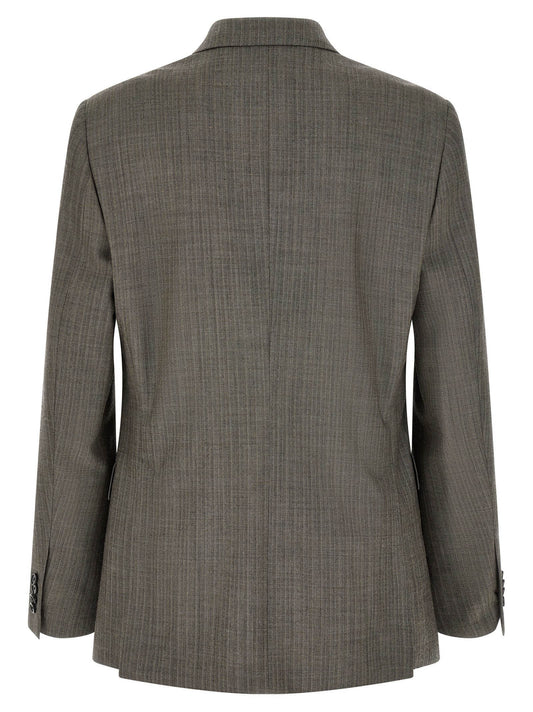 Gray Virgin Wool Two-Piece Suit