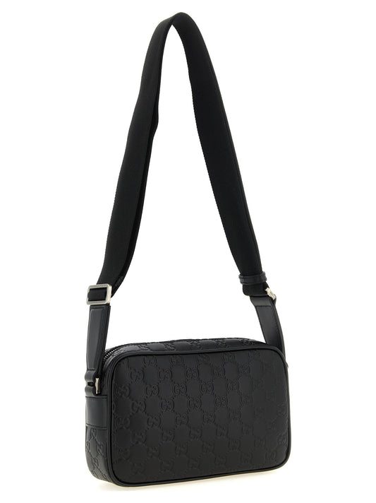 Black Calfskin Crossbody Bag