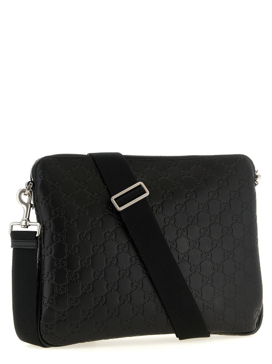 Black Calfskin Crossbody Bag