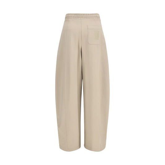 Beige Polyamide Athletic Pants