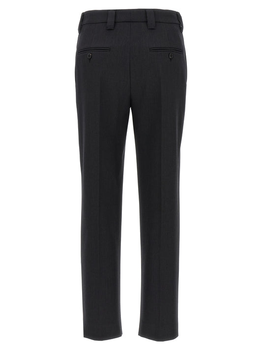 Gray Virgin Wool Dress Pants