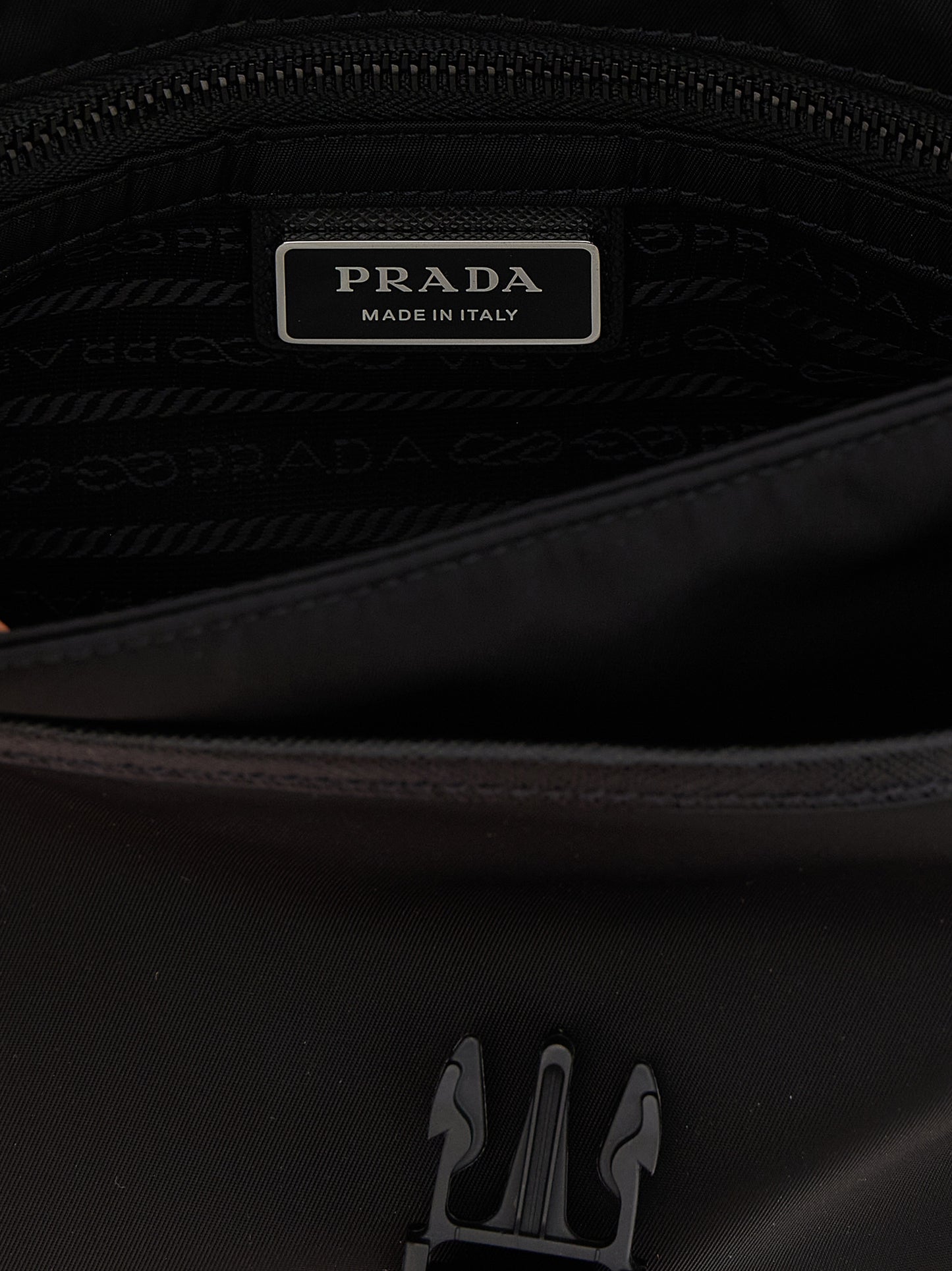 Black Recycled Polyamide Crossbody Bag