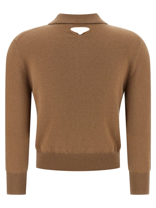 Beige Cashmere Polo Shirt