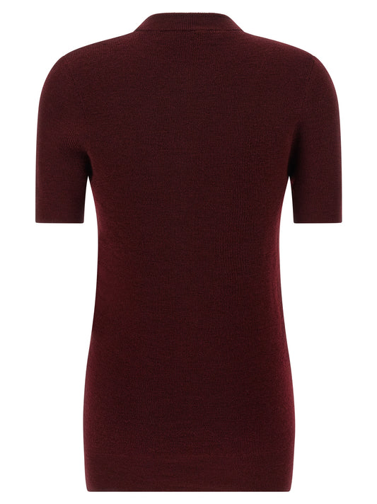 Bordeaux Virgin Wool Cardigan