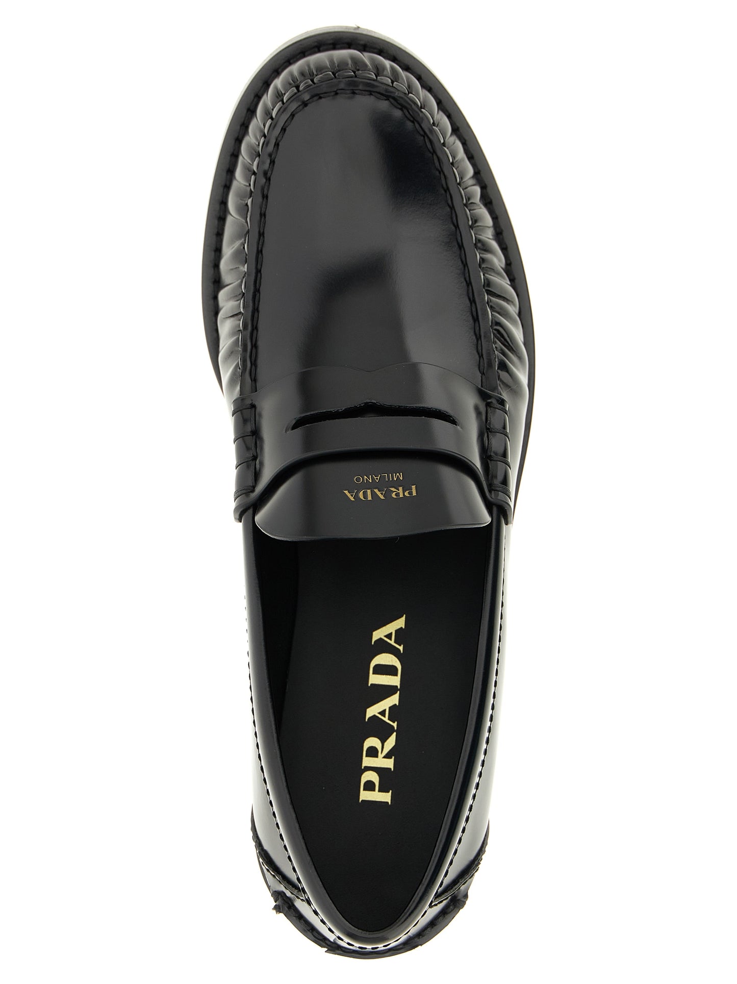 Black Calfskin Slip-On Loafers