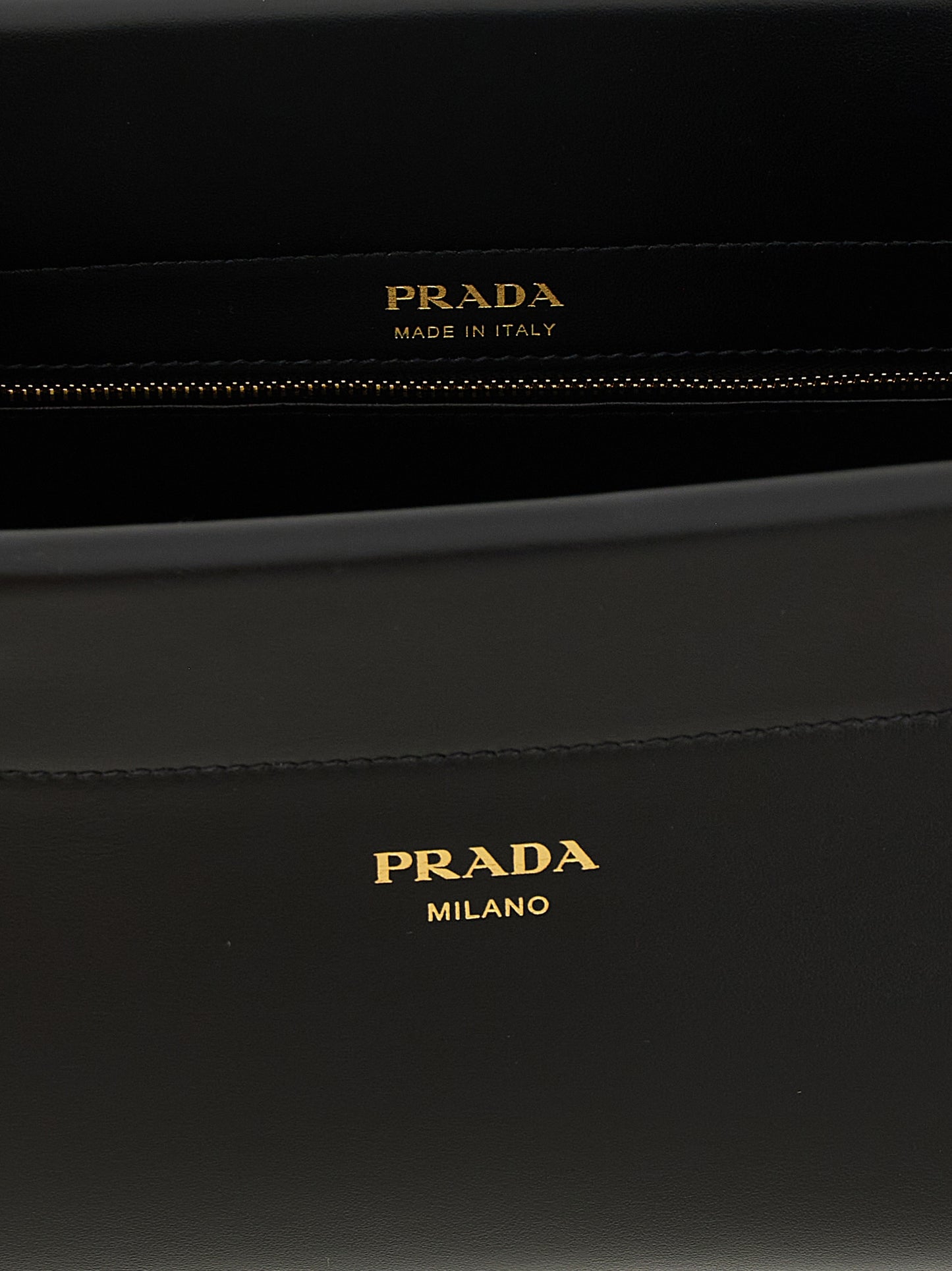Black Calfskin Shoulder Bag