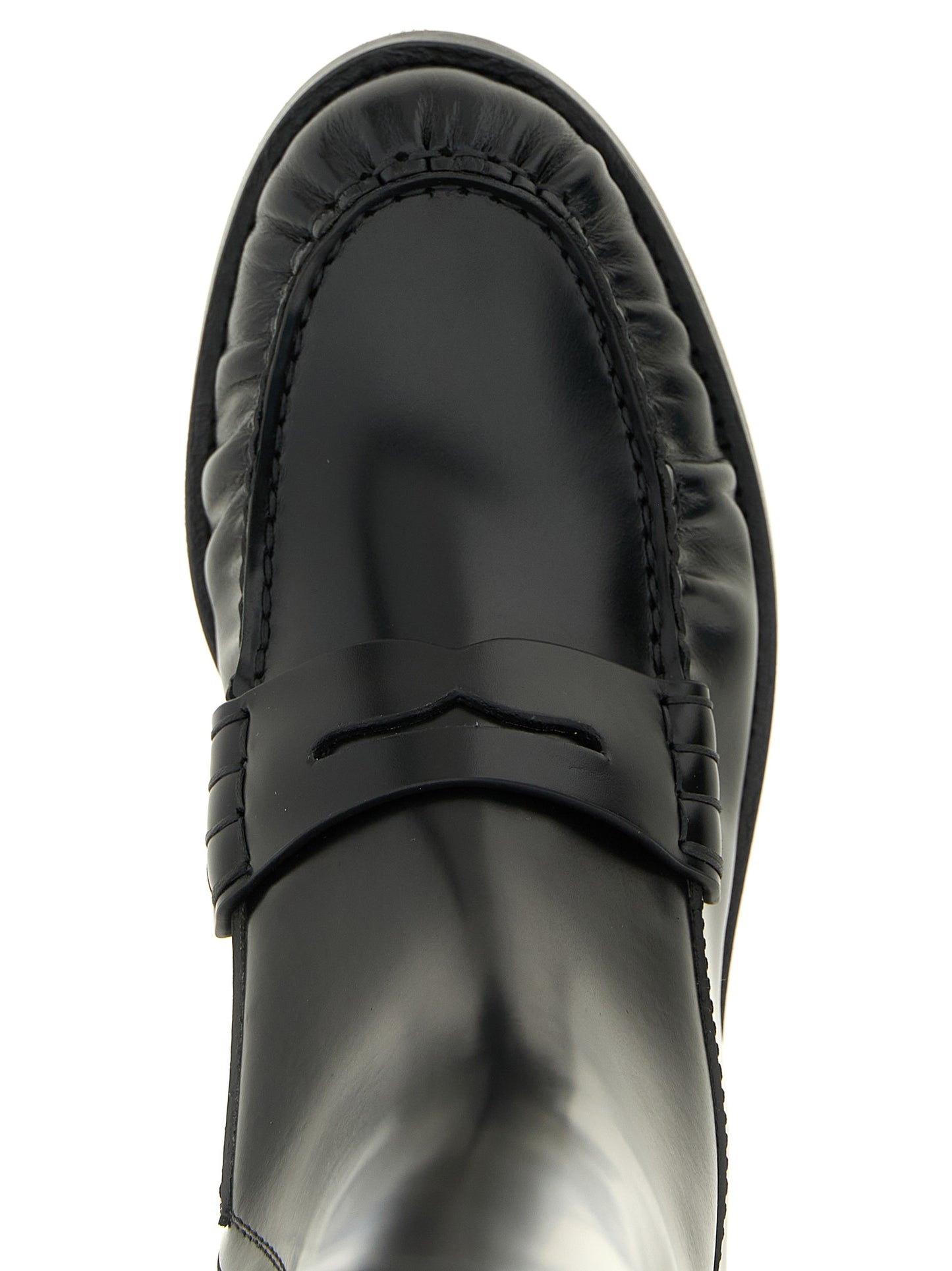 Black Calfskin Over The Knee