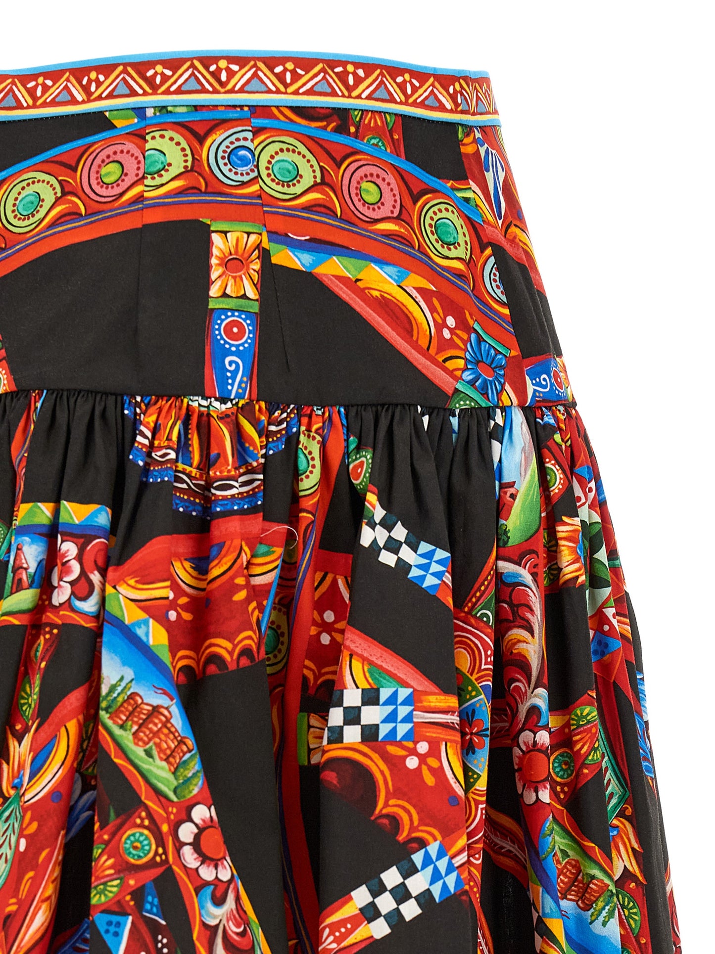 Multicolor Cotton Long Skirt