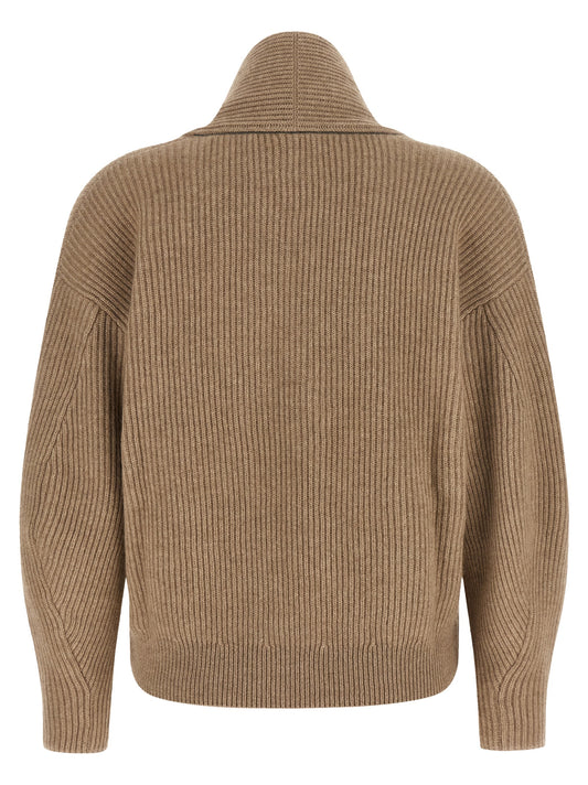 Beige Cashmere Cardigan