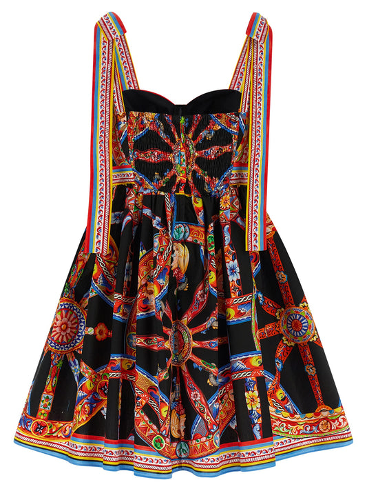 Multicolor Cotton Short Dress