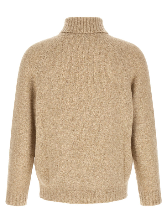 Beige Virgin Wool Cardigan