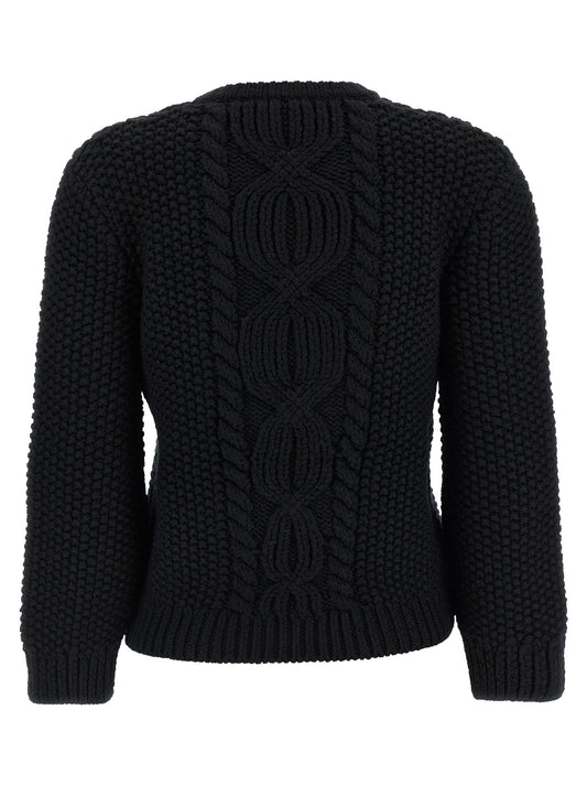 Black Wool Cardigan