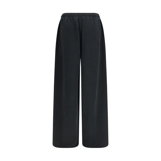 Black Cotton Casual Pants