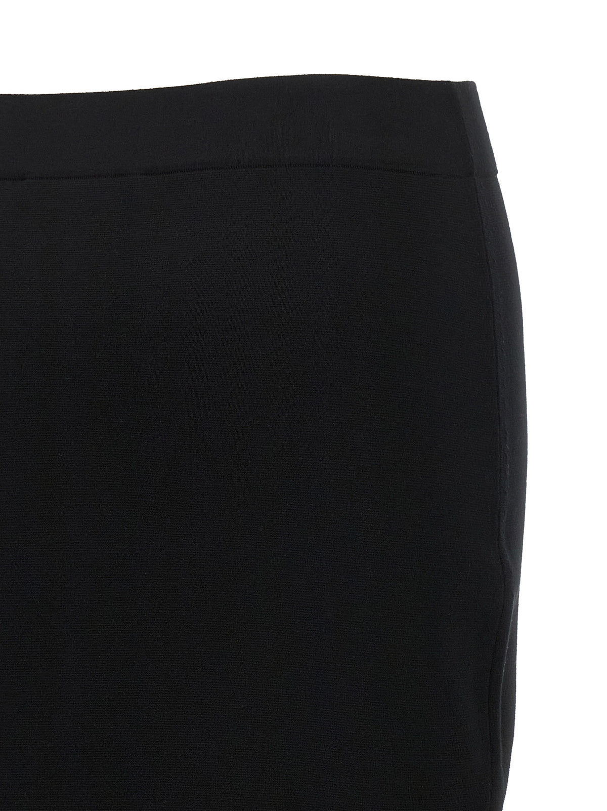 Black Viscose Midi Skirt