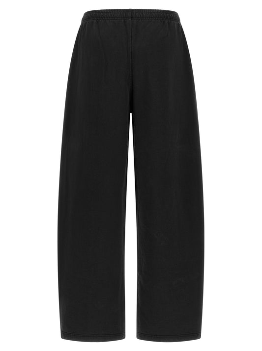 Black Cotton Athletic Pants