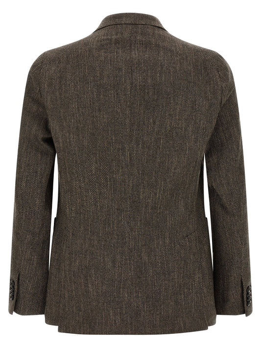 Brown Virgin Wool Blazer