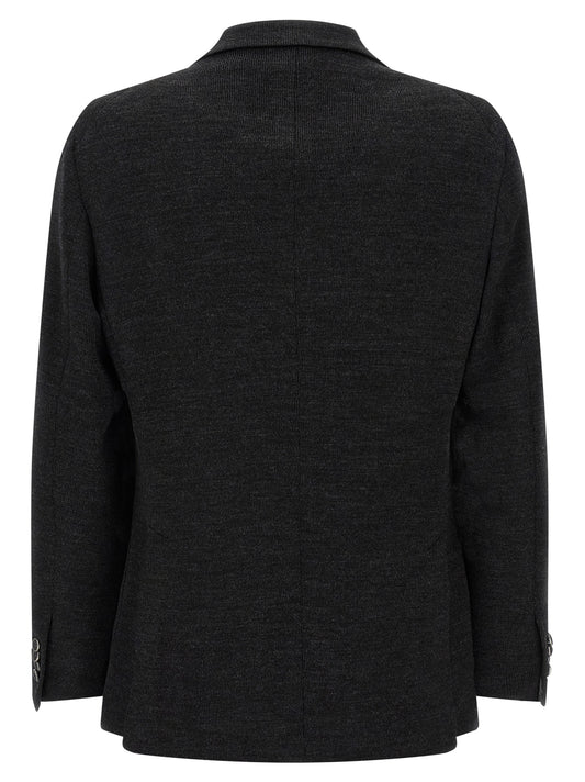 Gray Polyester Blazer