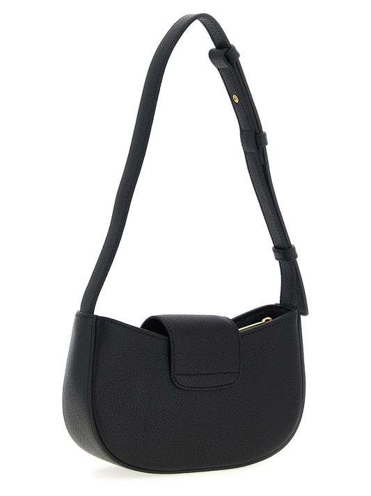 Black Calfskin Shoulder Bag