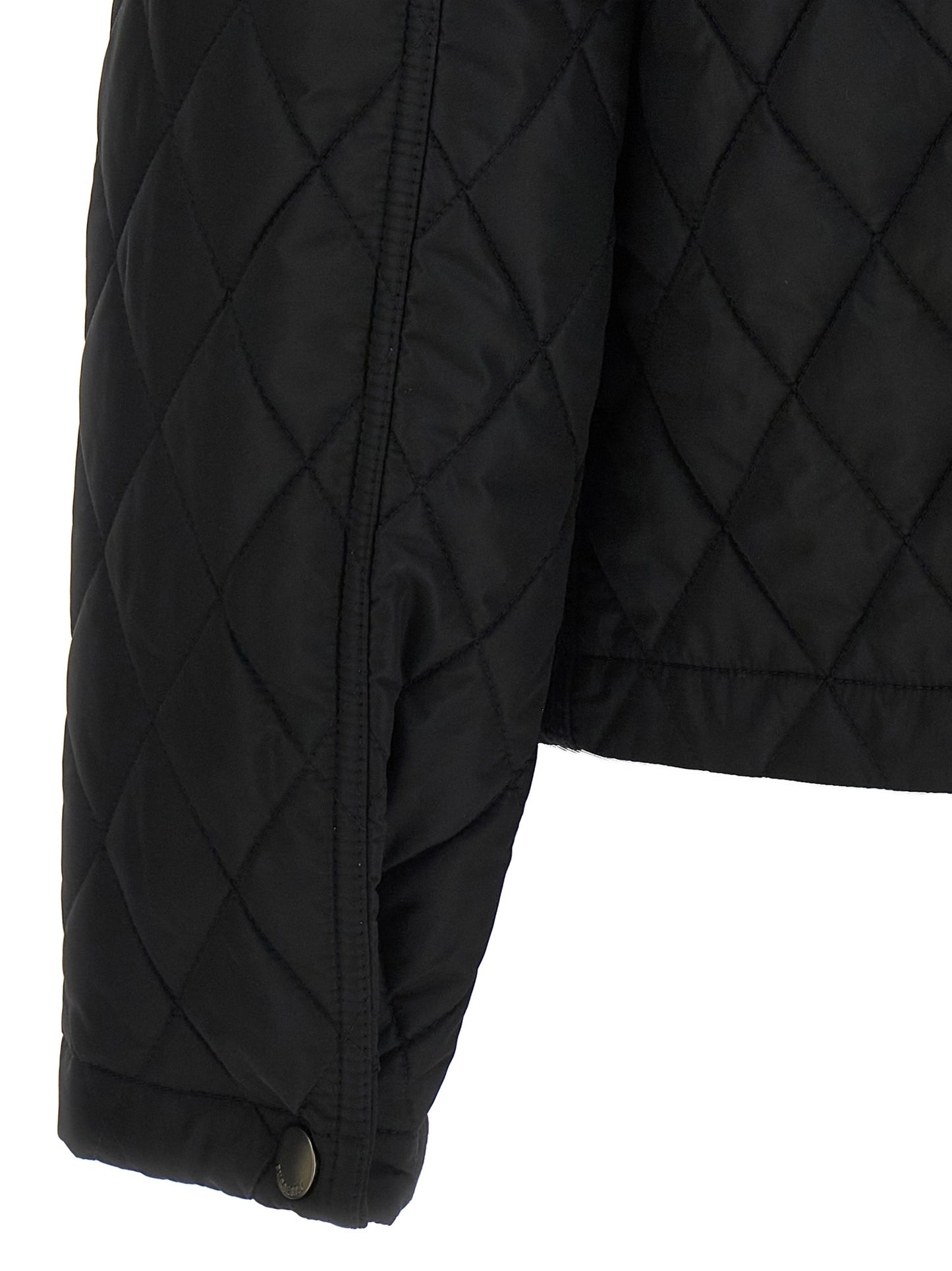 Black Polyamide Full-Length Jacket