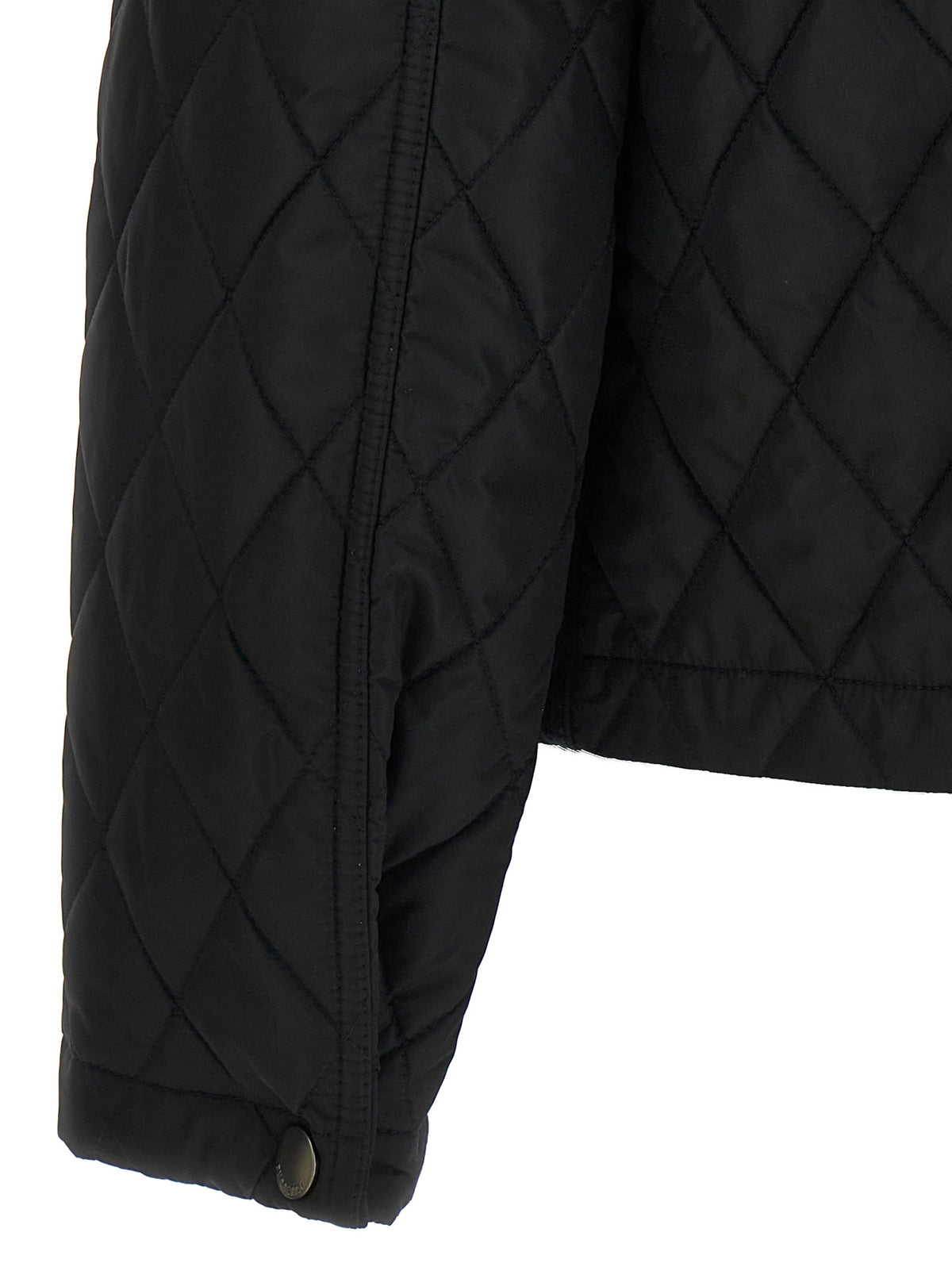 Black Polyamide Full-Length Jacket