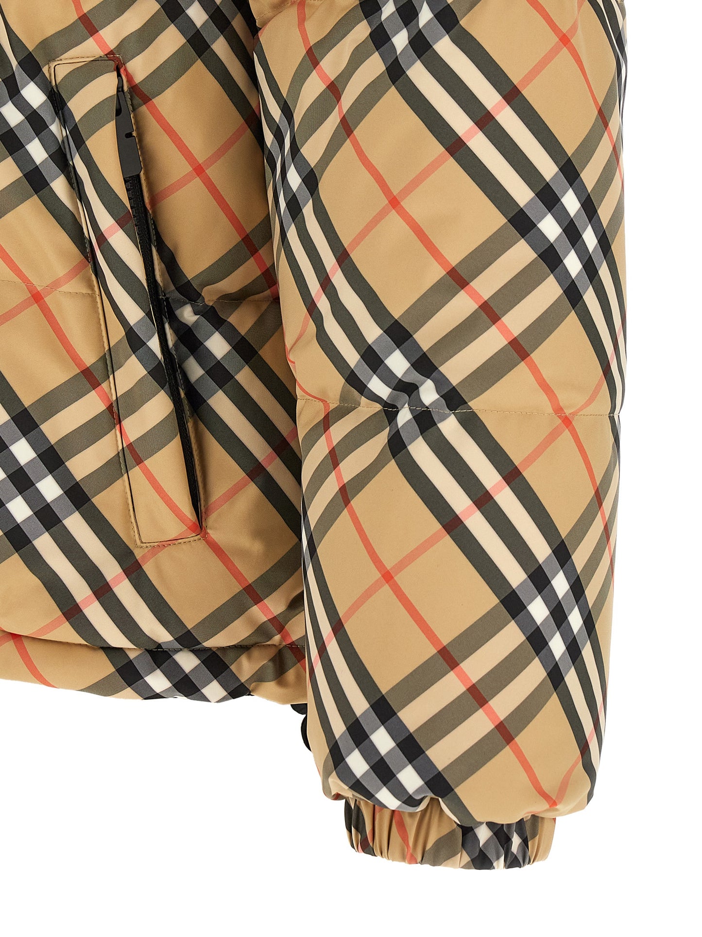 Beige Polyester Shell Jacket