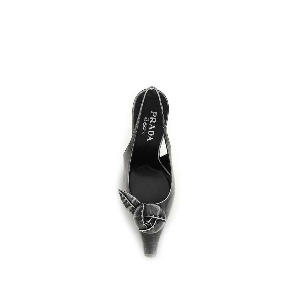 Gray Goatskin High Heel Pumps