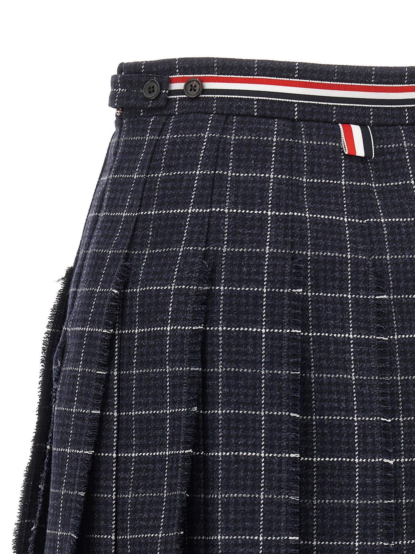 Blue Wool Long Skirt