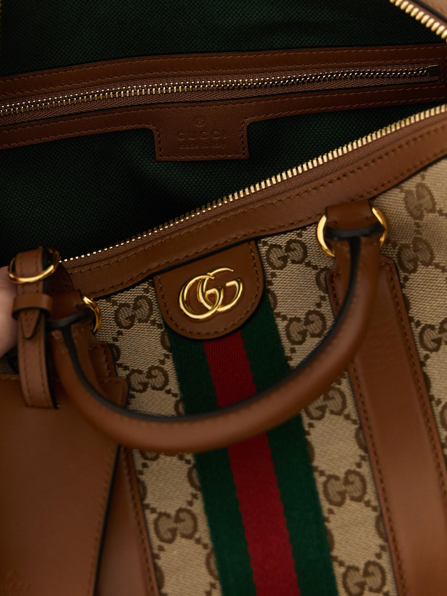 Beige Polyester Handbag