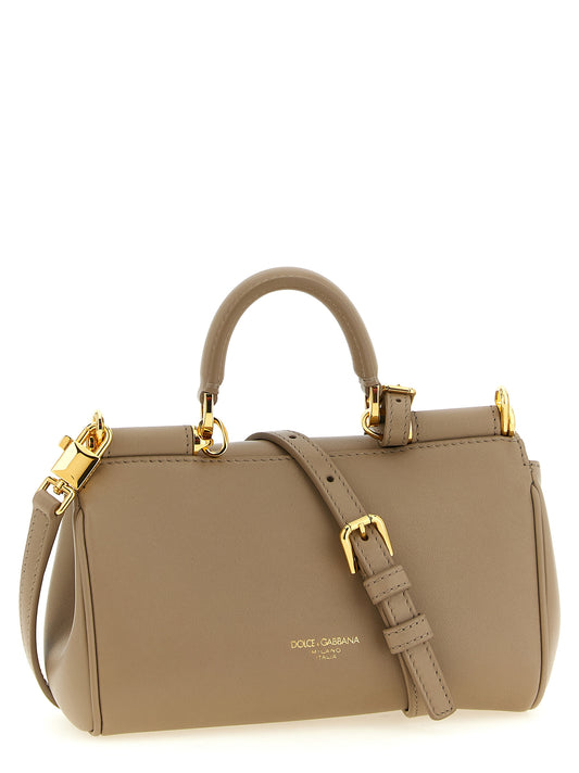Beige Calfskin Crossbody Bag