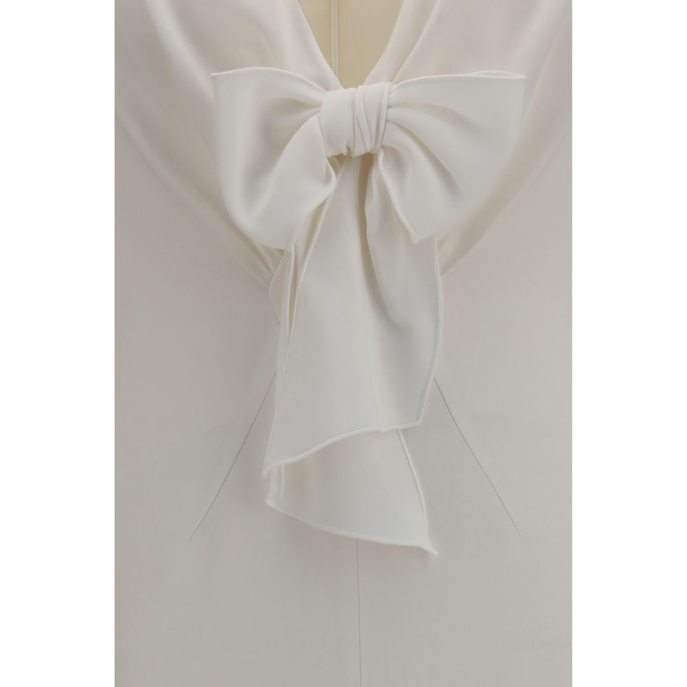 White Viscose Cocktail Dress