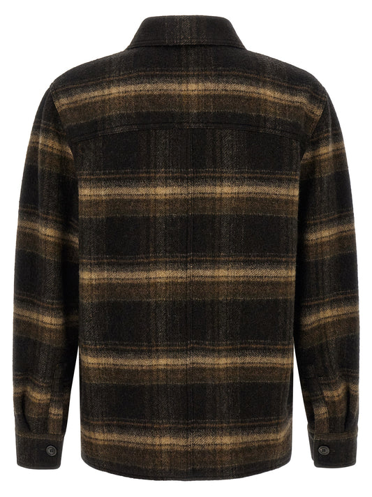 Brown Wool Full-Length Jacket
