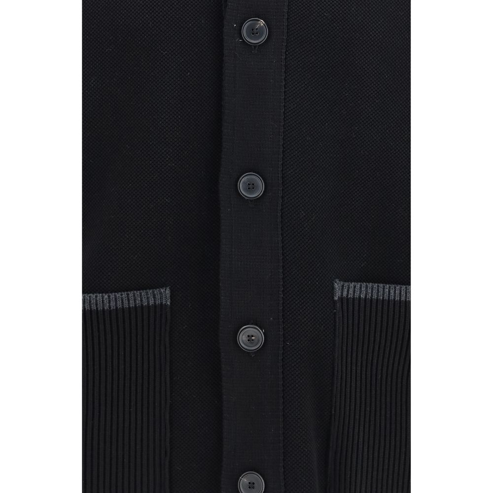 Black Wool Oves Aries Biker Jacket