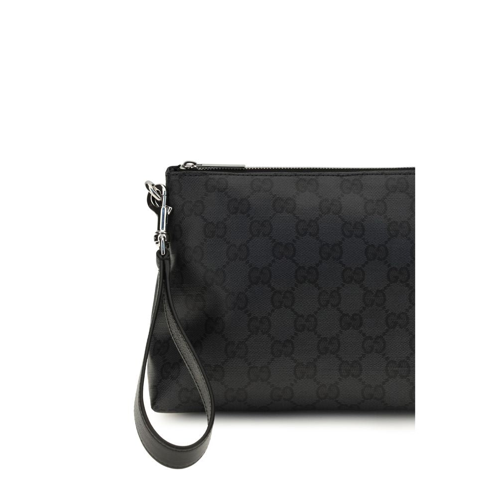 Black Cotton Clutch Bag