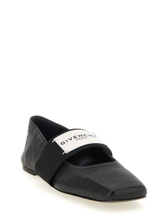 Black Lamb Leather Ballet Flats