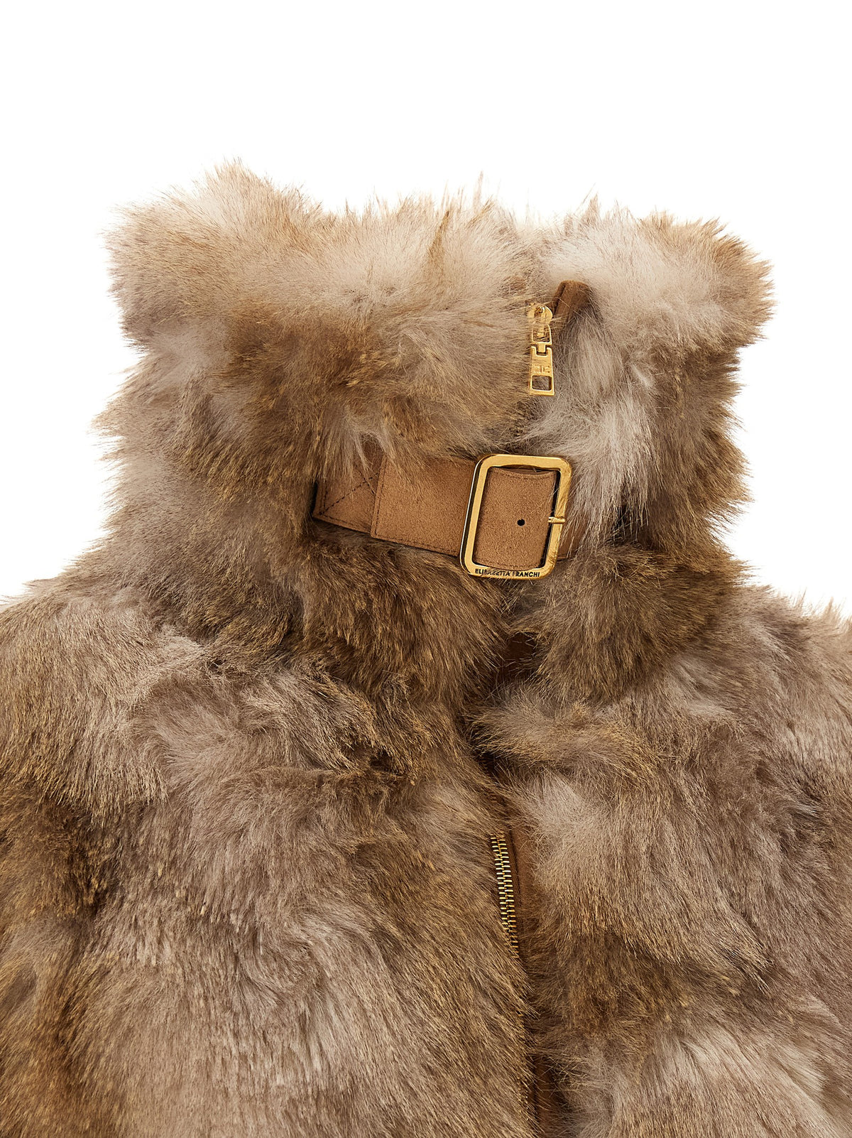 Brown Faux-Fur Crop Jacket