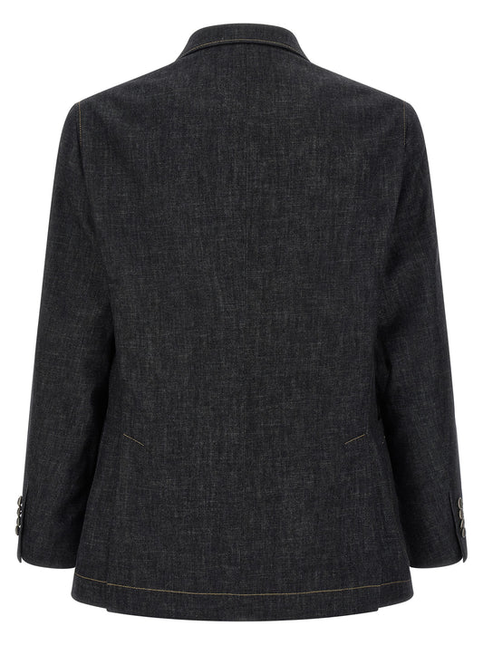 Blue Cotton Blazer
