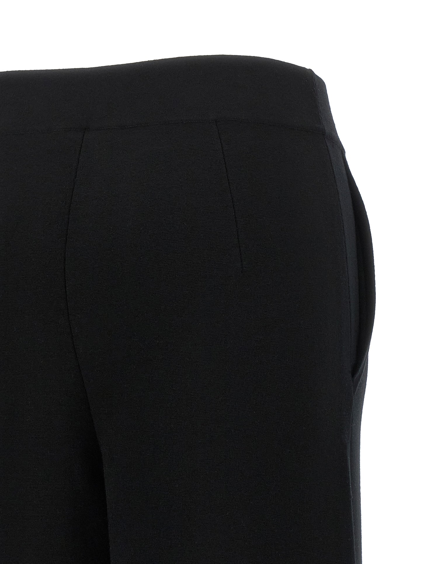 Black Wool Casual Pants