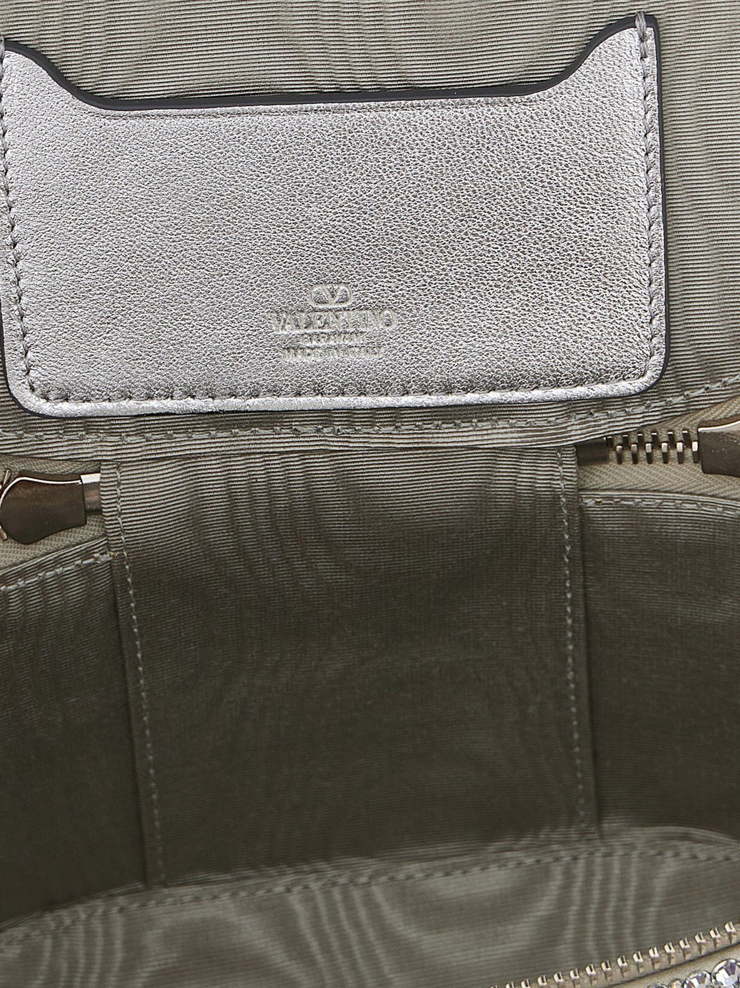 Silver Viscose Handbag