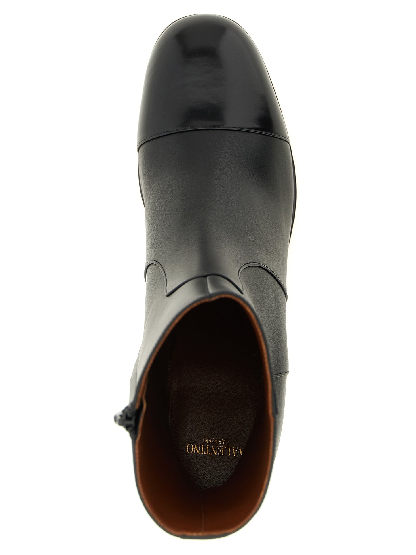 Black Calfskin Ankle Boots