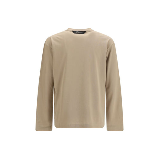 Beige Paper Long Sleeve T-Shirt