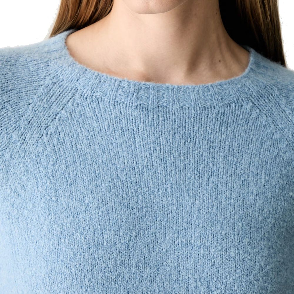Blue Alpaca Leather Sweatshirt