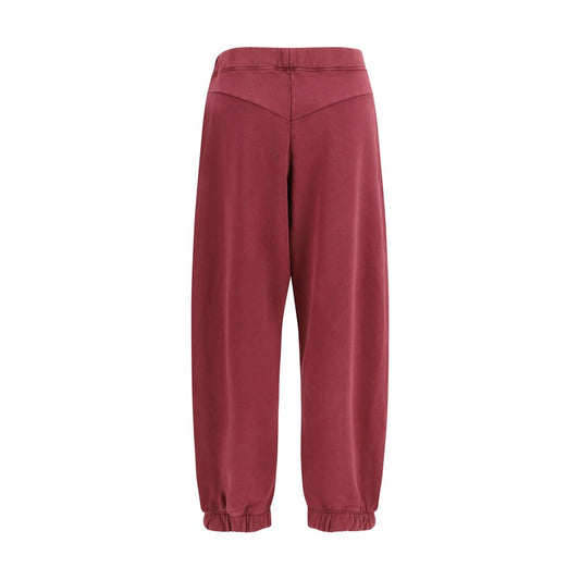 Purple Cotton Casual Pants