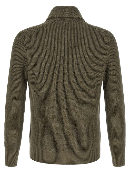 Bicolor Cotton Cardigan