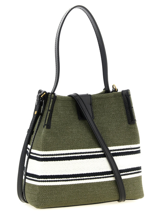Bicolor Cotton Handbag